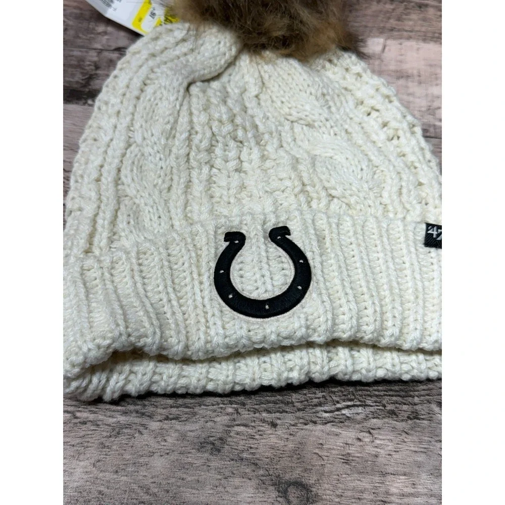 Indianapolis Colts Women's 47 Brand White‎ Cream Meeko One Size Beanie